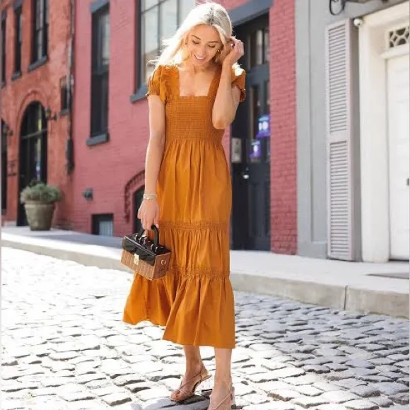 NWOT Anthropologie’s CAARA Daphne Tiered Bohemian style Dress - Picture 2 of 12